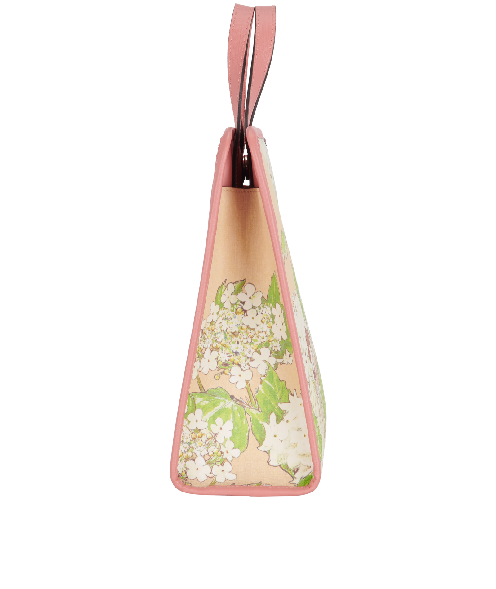 Fairy Print Tote, &pound;450, Handbags, Cream/Pink, Canvas, Side view